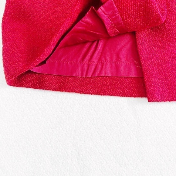 Carlisle Red Wool Pencil Skirt Back Slit SZ6 - Picture 2 of 6